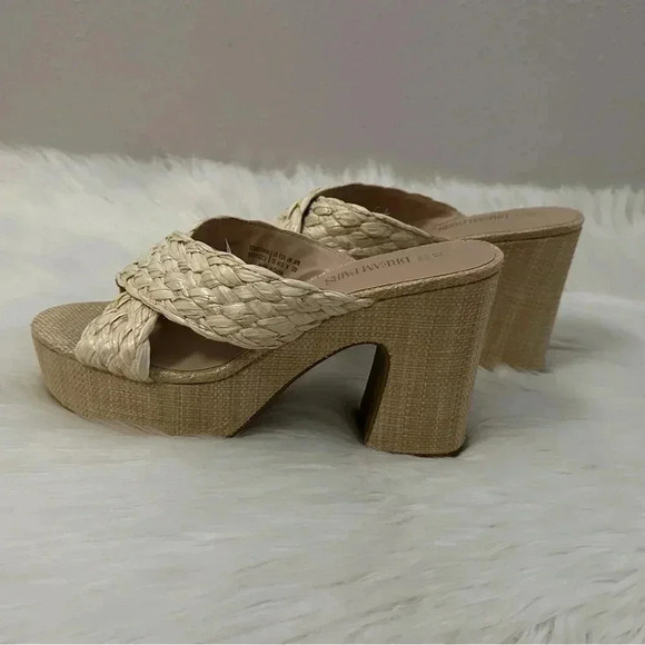 DREAM PAIRS Women's Platform Heels Open Toe Slip on Heels for Women High Chunky - Picture 2 of 7